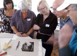 relief printmaking workshop